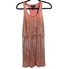 Adrianna Papell Evening Special Occasion Mother of the Bride Sequined Dress Sz 4