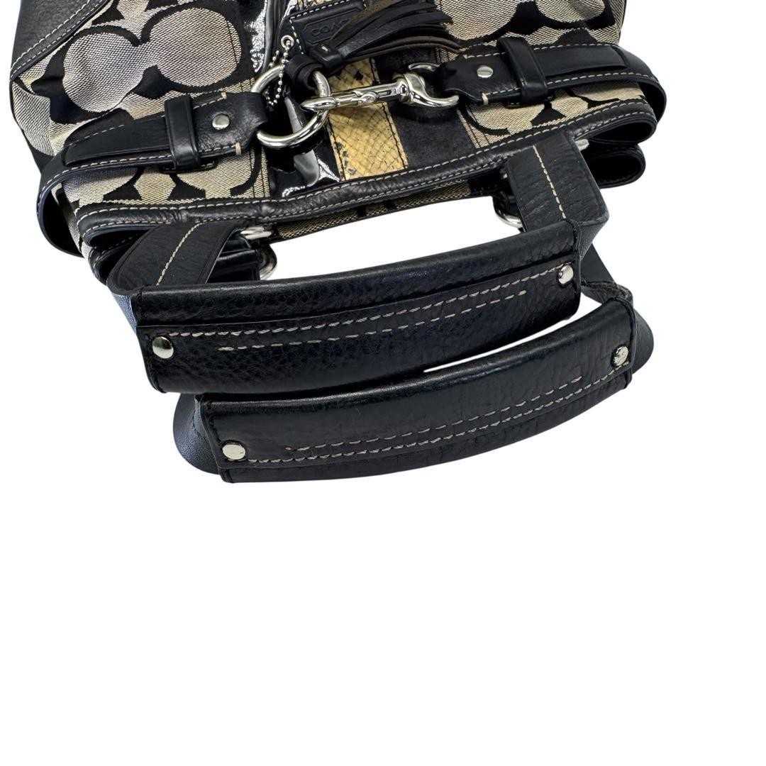 Excellent Condition COACH Handbag Python Embossed… - image 8