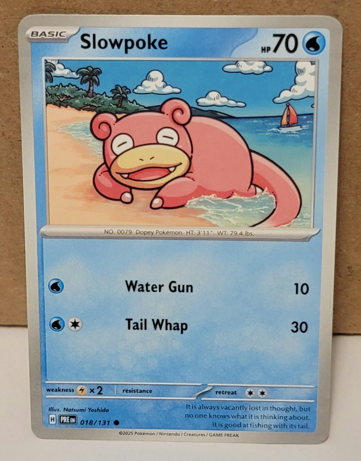 Pokemon TCG Card - 018/131 Slowpoke - Prismatic Evolutions - Common NM