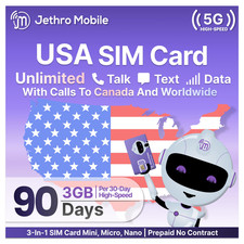 Jethro Trading Ltd. Jethro Mobile Prepaid Plan 90 Days Of Unlimited Talk Text