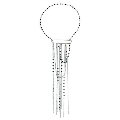 Multipurpose Pin Necklace With Artistic Layer Fringe Detail