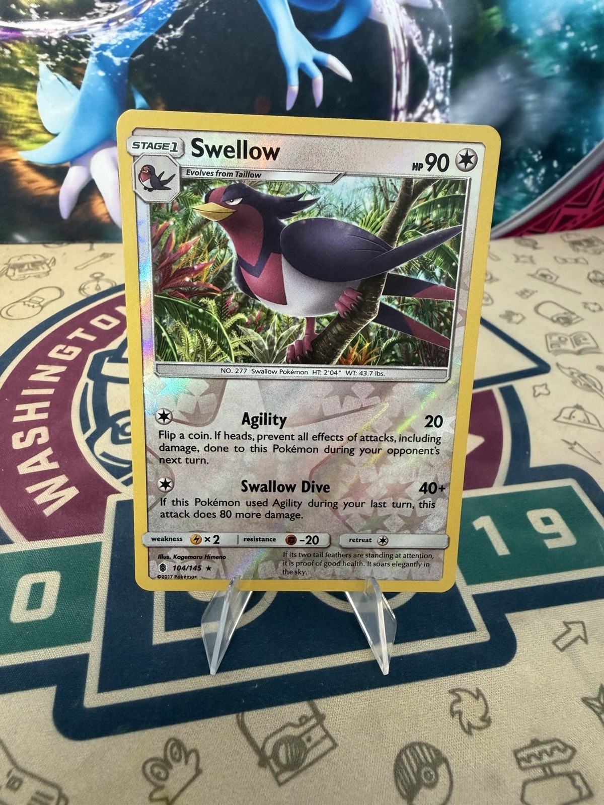 SWELLOW 104/145  Reverse Holo GUARDIANS RISING Pokemon Card TCG