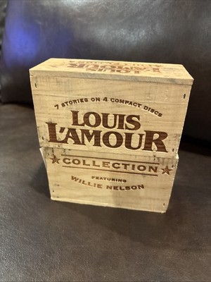Louis L'Amour Collection 7 Stories on 4 CDs in Wooden Box Read by Willie Nelson