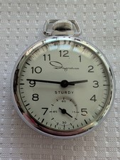 This Is A Vintage Ingraham Sturdy Pocket Watch. Not Running for Parts Or Repair
