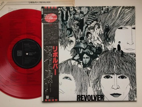 The Beatles "REVOLVER" w/OBI 1982 UK CUTTING JAPAN LIMITED MONO RED COLOR LP