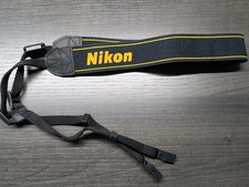 Genuine Nikon Camera Neck Strap OEM Black Yellow Original DSLR SLR