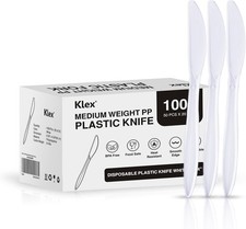 1000 Disposable Plastic Knives with Heat Resistant, BPA Durable Medium Weight