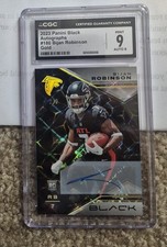 2023 Panini Black Rookies Bijan Robinson #180 Gold Autographs /3 (AU, RC)