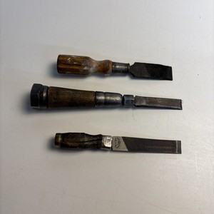 Vintage Handmade File Chisels Nicholson Bastard Files Repurposed Tool Lot of 3