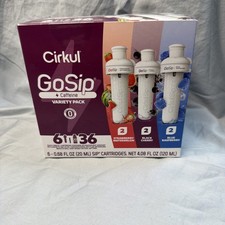 Cirkul GoSip Caffeine Flavor Water Variety Pack, Makes 36, No Sugar, Zero FEB  26