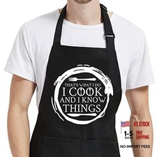 Cooking Aprons for Women with Pockets, Mens Aprons for Grilling BBQ Grill Chef