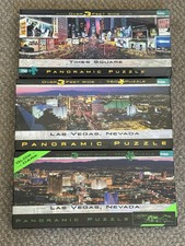 Buffalo Lot of 3 Panoramic Puzzles 750 Piece Las Vegas And Times Square