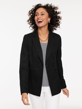 Single Button Twill Blazer at Talbots, NWT 189, color BLACK, have all size