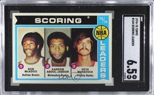 1974-75 Topps Bob McAdoo Kareem Abdul-Jabbar Pete Maravich #144 SGC 82 HOF k6n