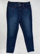 Chico's Skinny Ankle Jeans Dark Wash Denim Slim Fit Basic Size 1.5/10