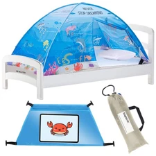 Water World Twin Size Bed Tent for Kids Indoor Fort - Magical Pop Up Dream Tent