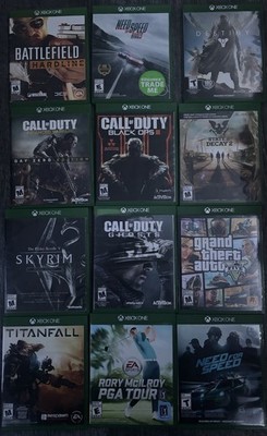 Xbox One Game Lot Bundle (13) Games GTA V, Skyrim COD - Tested - SCRATCHLESS