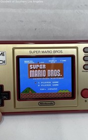 Nintendo Game & Watch Super Mario Bros. Color Screen Handheld Console Powers On