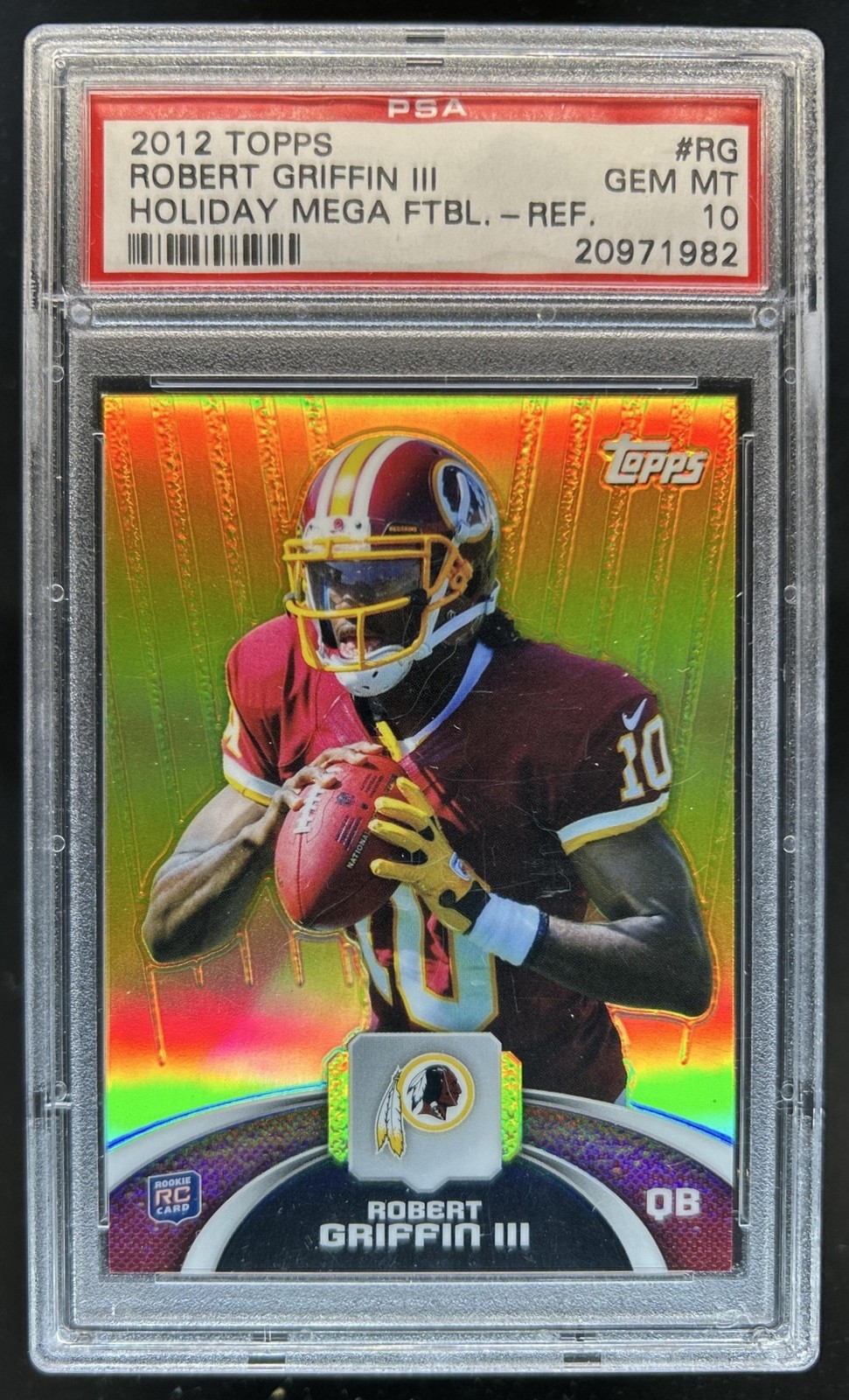Robert Griffin III Topps Holiday Mega Football #RG Refractor