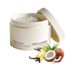 Vanilla Coconut Exfoliating Body Scrub, Gentle Moisturizing Body Exfoliator for