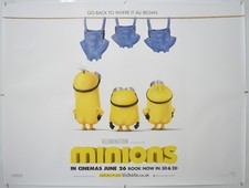 MINIONS (2015) Original Cinema Quad Movie Poster (ADV) Sandra Bullock 