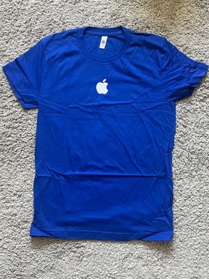 Apple Inc Firma Blau Kobalt Logo T-Shirt Größe XL 100% Baumwolle Jung MÄDCHEN