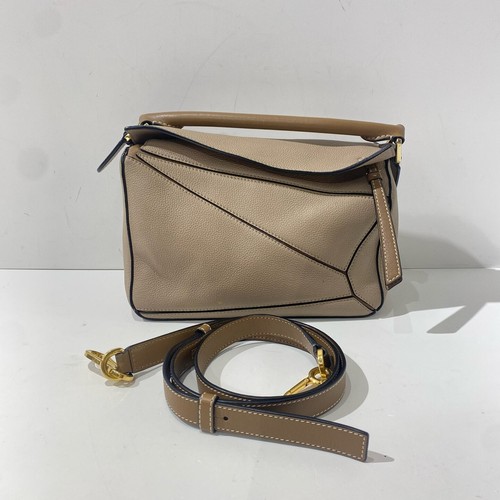 Loewe Puzzle Small Sand Top Handle Crossbody Bag