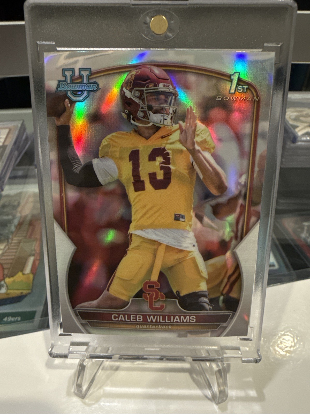 2022 Bowman U Chrome #50 Caleb Williams 1st Bowman REFRACTOR 🔥 USC / Bears