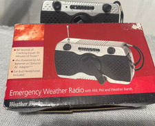 Dynamo Emergency Weather Radio with AM FM and Weather Bands Ear Bud Headphones