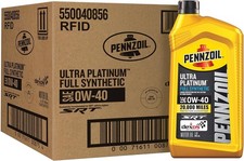 New Pennzoil Ultra Platinum Full Synthetic 0w-40 Motor Oil 1 Quart Case Of 6