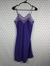 Victorias Secret GOLD LABEL Purple Vintage Chemise Slip Nightie SMALL