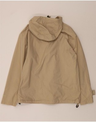 CONTE OF FLORENCE Womens Hooded Rain Jacket UK 16 Large Beige