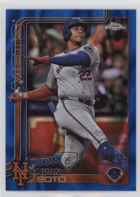 2025 Topps Chrome Blue Lava Refractor /150 Juan Soto #200 6m7