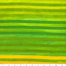 1 Yard Cut of Lunn Fabric Half Inch Stripe Batik 100 Cotton 1753 Lime Yellow
