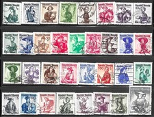 Austria #520...556, used -1948- Austrian Women s Costumes - Short set of 33