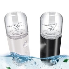 2Pack Facial Mister Portable Cool Nano Mist 1oz Screwing Tank Black/White