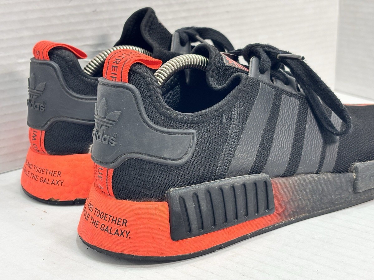 Adidas NMD Darth Vader Red Black Yellow Running Shoes US 4 #TENIS Adidas NMD R1 Star Wars Darth Vader Men main image 4