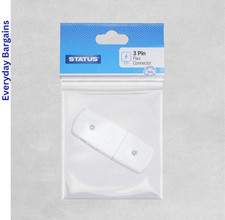 Status 3 Pin Flex Connector White 10A Amp Rated Electrical Cable Joiner 7.00 per metre