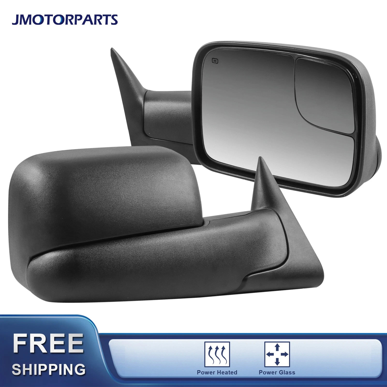 Left & Right Side Power Heated Tow Mirrors For 98-01 Dodge Ram 1500 2500 3500
Opens in a new window