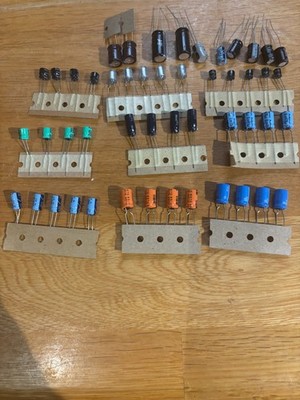Assorted Electrolytic Capacitor Lot Vintage Electronic Components Mixed Values