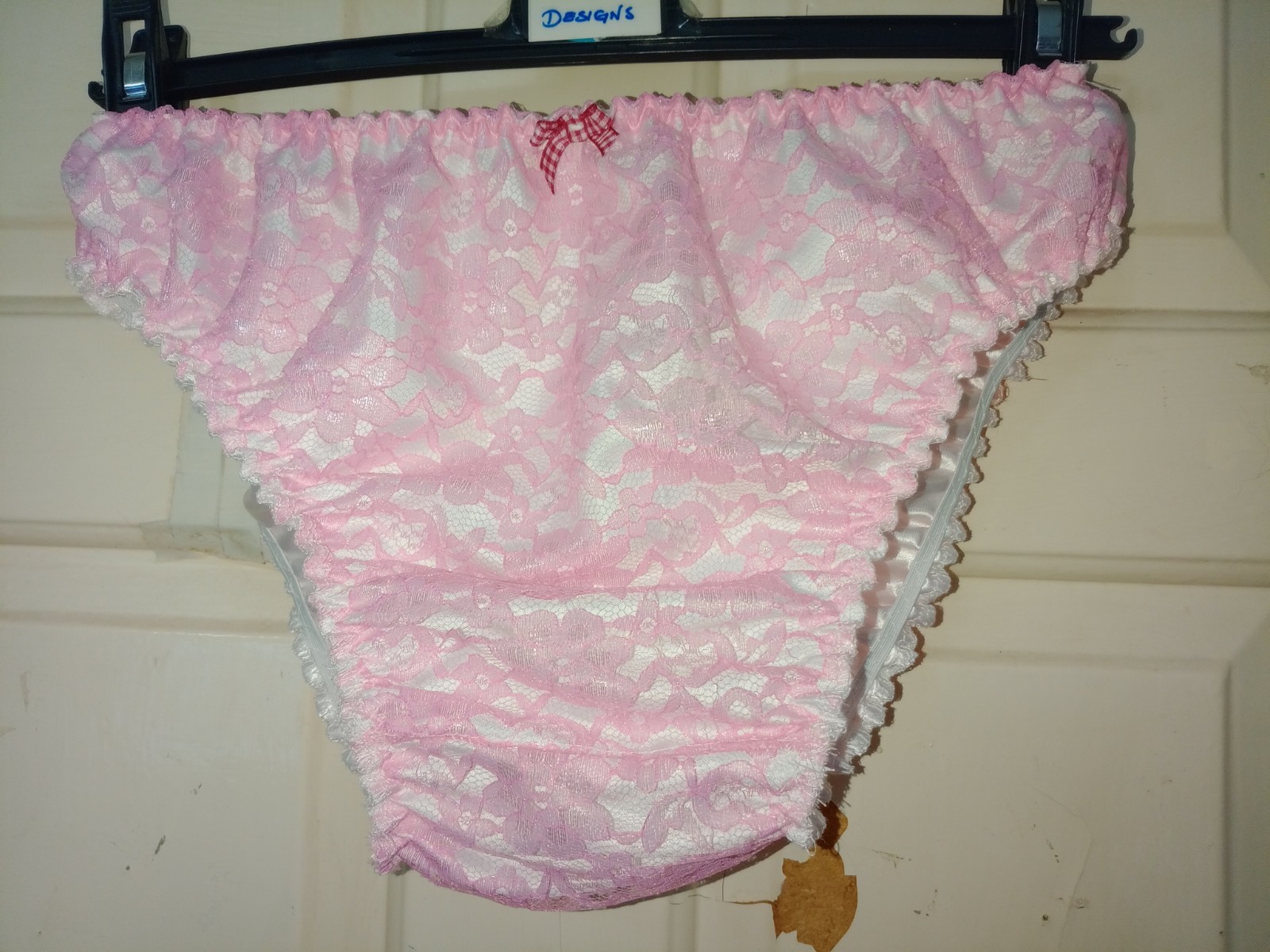 SISSY~MAIDS~ADULT BABY~UNISEX~TV/CD SEXY SATIN INNER & LACE OUTER PANTIES 3 PACK