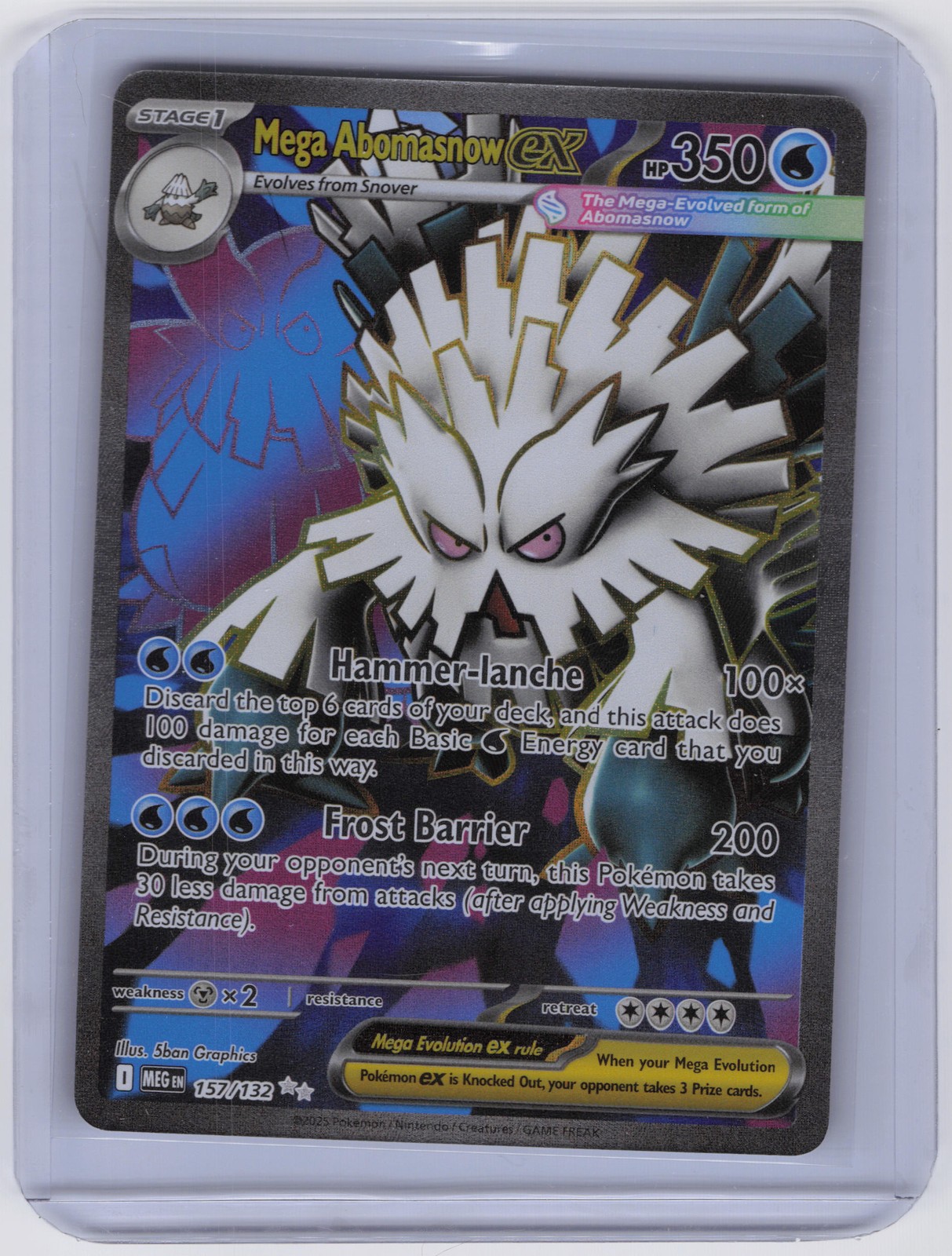 Mega Abomasnow ex - Ultra Rare ME01: Mega Evolution 157/132 NM