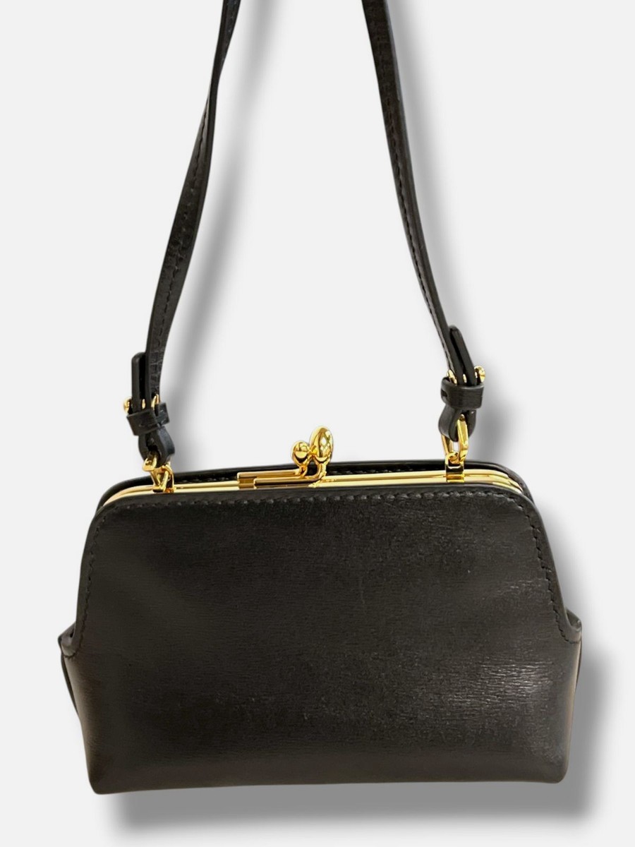 Jil Sander Women's Black Goji Micro Leather Shoulder Purse Bag | eBay