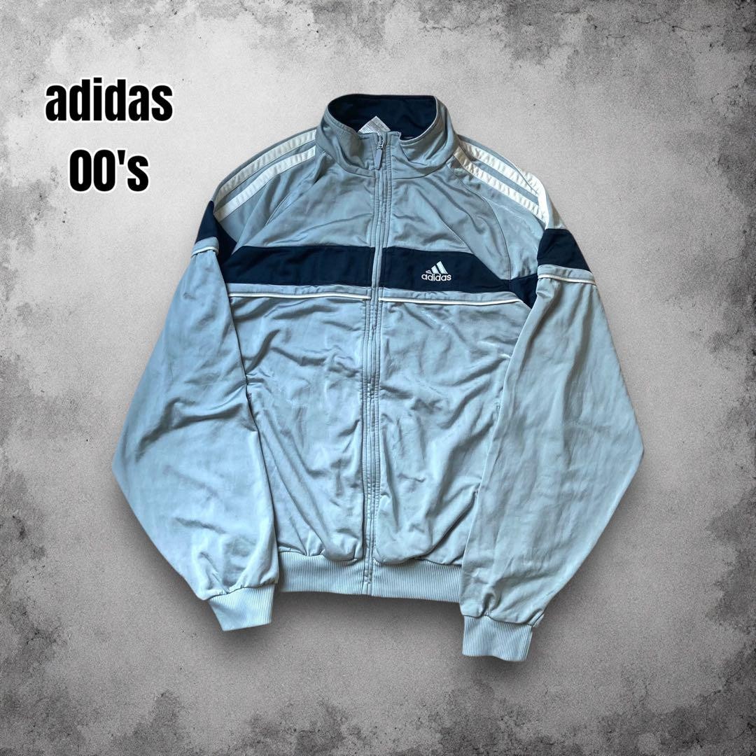 00S Adidas Track Jacket Y2K Embroidered Back Logo Usa Short
