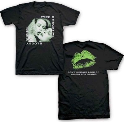 New Authentic Type O Negative Bloody Kisses Album Heavy Metal Goth Black T-Shirt