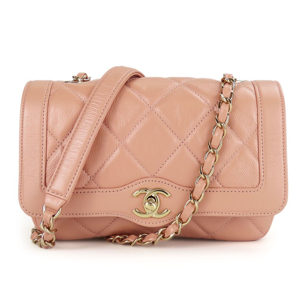 USATA CHANEL Borsa a spalla Matrasse pelle Beige pesca 29s