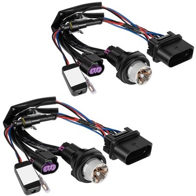 Pair of 810003 Headlight Conversion Wiring Adapter Harness Assembly Kit For Ram