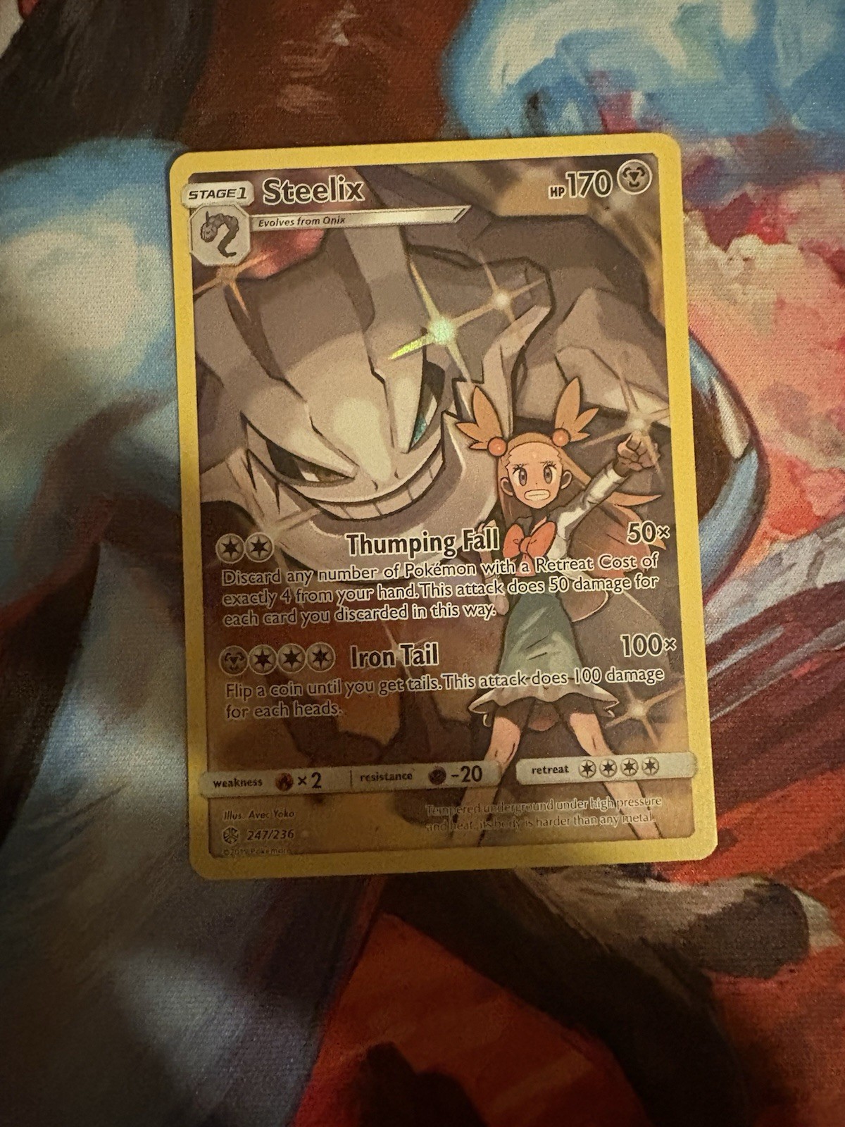 Steelix 247/236 Sun & Moon Cosmic Eclipse Holo Secret Rare Pokémon TCG Card