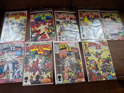 SECRET WARS II 1 2 3 4 5 6 7 8 9 LOT 1985 COMPLETE SERIES 1-9 MARVEL COMICS
