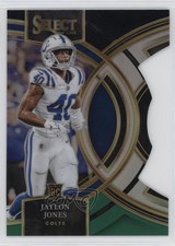 2023 Panini Select Premier Level Black & Green Prizm Die-Cut Jaylon Jones 1jx9